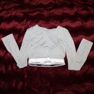 Calvin Klein long sleeve crop top